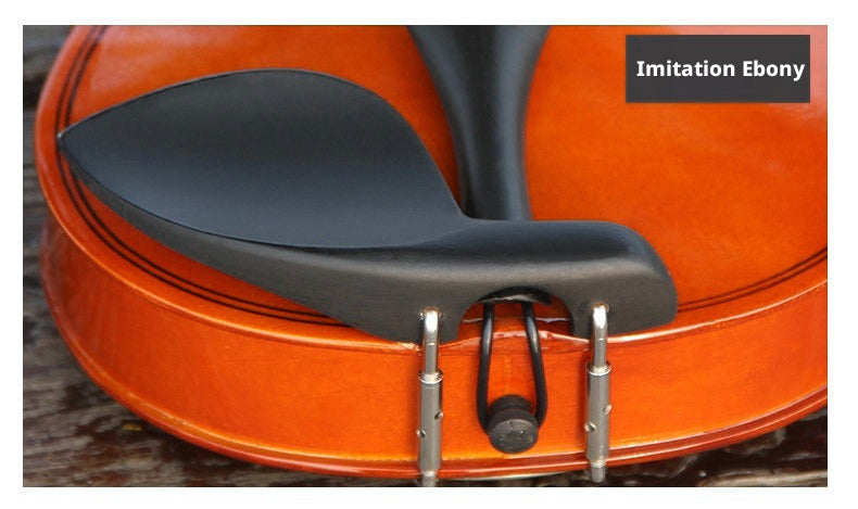 Violin Chin Rest with Screws, Cork & Screwdriver – Ebony / Jujube Wood / Imitation Ebony (4/4, 3/4, 1/2, 1/4, 1/8)
