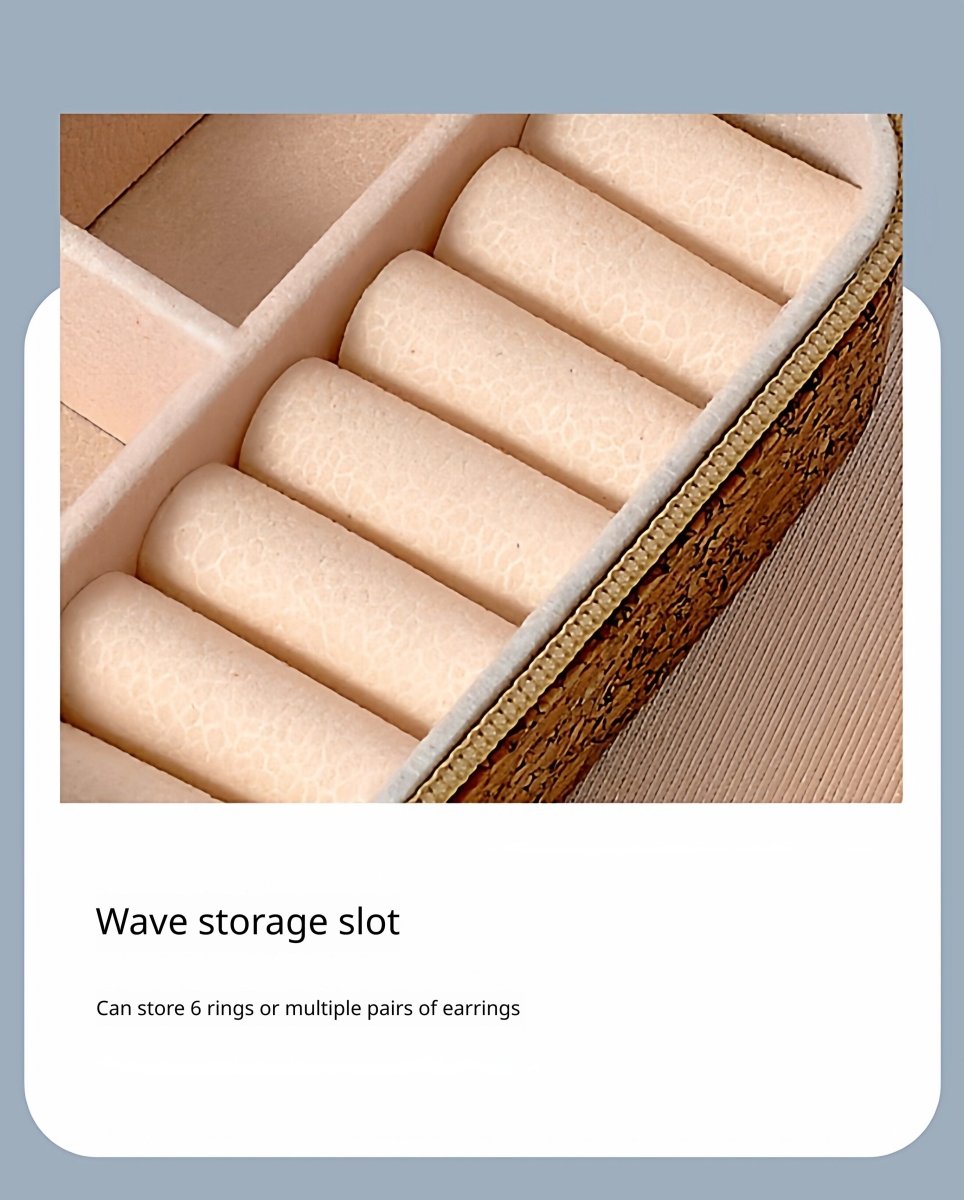 Vintage Jewelry Storage Box – Sunflower Sea Print, Portable Travel Case with Mirror, Ring & Earring Organizer, Necklace Pouch - HomeDIYer