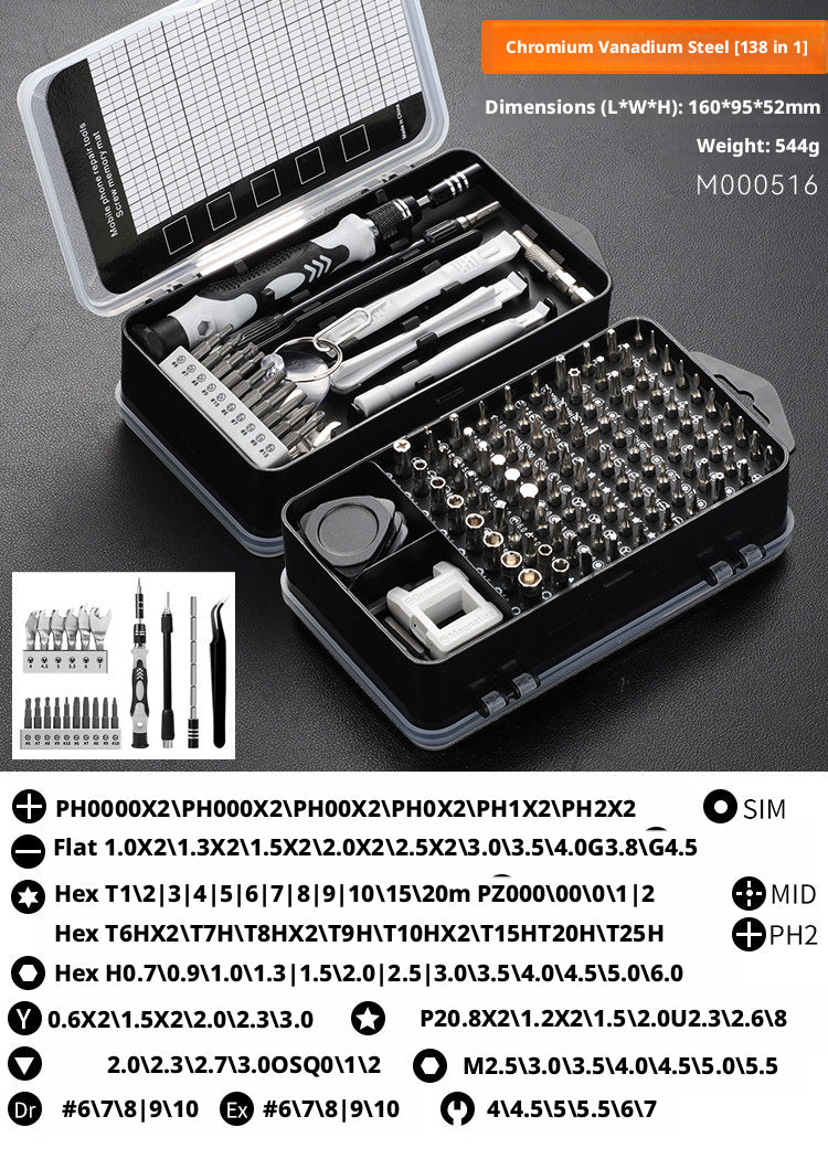 Precision Screwdriver Set – Electronics & Laptop Repair Kit (12 to 145-in-1 Options)