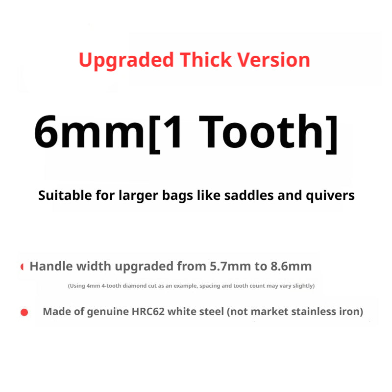 White Steel Diamond Chisel Set – 3/4/5/6mm Spacing, 1/2/4/6 Teeth for Leather Stitching