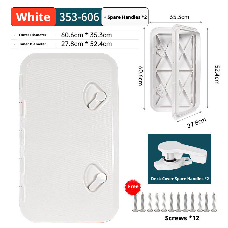 Marine Deck Access Hatch – UV Resistant ABS Plastic Inspection Cover for Boats, Fish Boxes & Storage Compartments