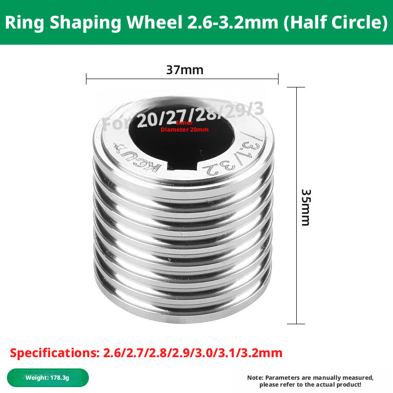 KCUTE Manual Ring Shaping Machine – 40+ Roller Wheels, for Gold/Silver