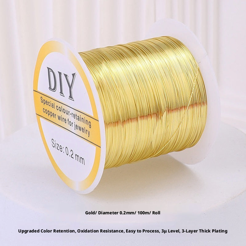 100m Color‑Retaining Copper Wire – DIY Wire Wrapping & Flower Making
