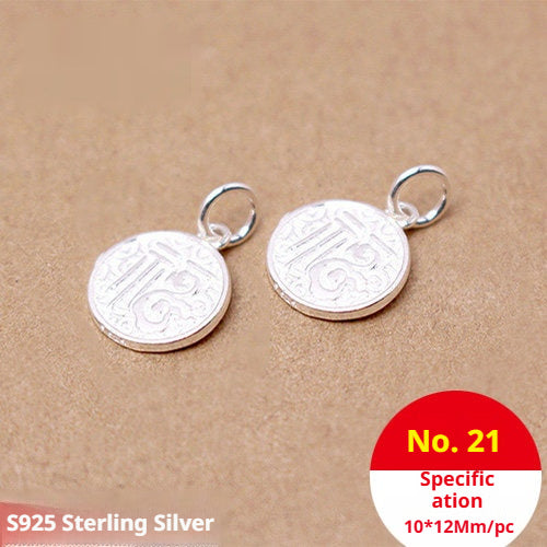 s925 Sterling Silver Pendants & Beads – 40+ Shapes for DIY Red String Bracelets, Crystal Jewelry, Handmade Weaving Accessories