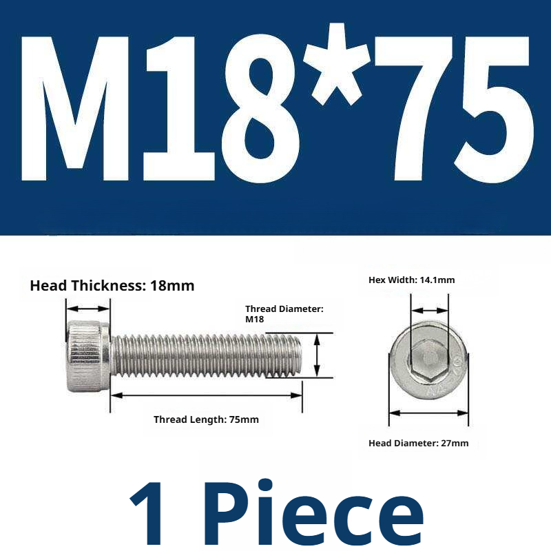 316 Stainless Steel Socket Head Cap Screws – Hex Allen Bolt, M2–M20, GB/T Standard, 4.8 Grade