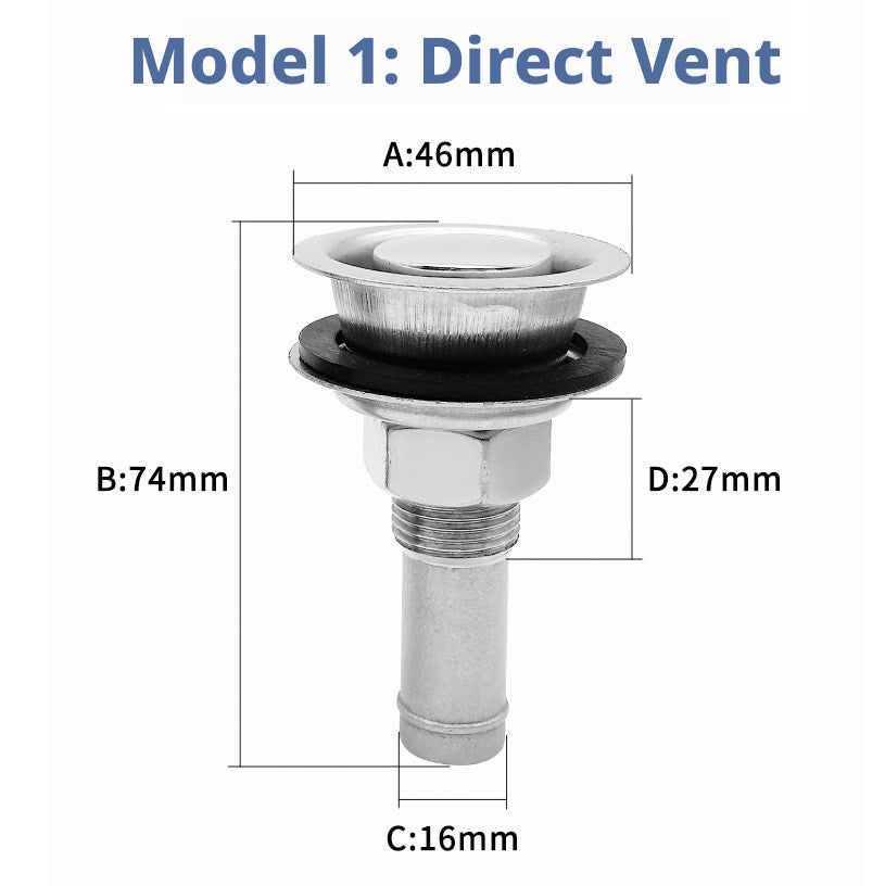 316 Stainless Steel Marine Tank Vent – Straight & 90° Elbow Fuel and Water Breather for Yachts, Speedboats & Docks