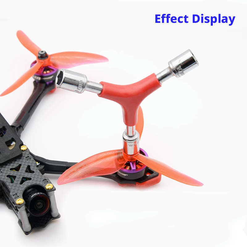 Y-Type 3-in-1 Propeller Wrench for 5-Inch Props – Digital Counter Socket Tool for FPV Drone Motor Repair
