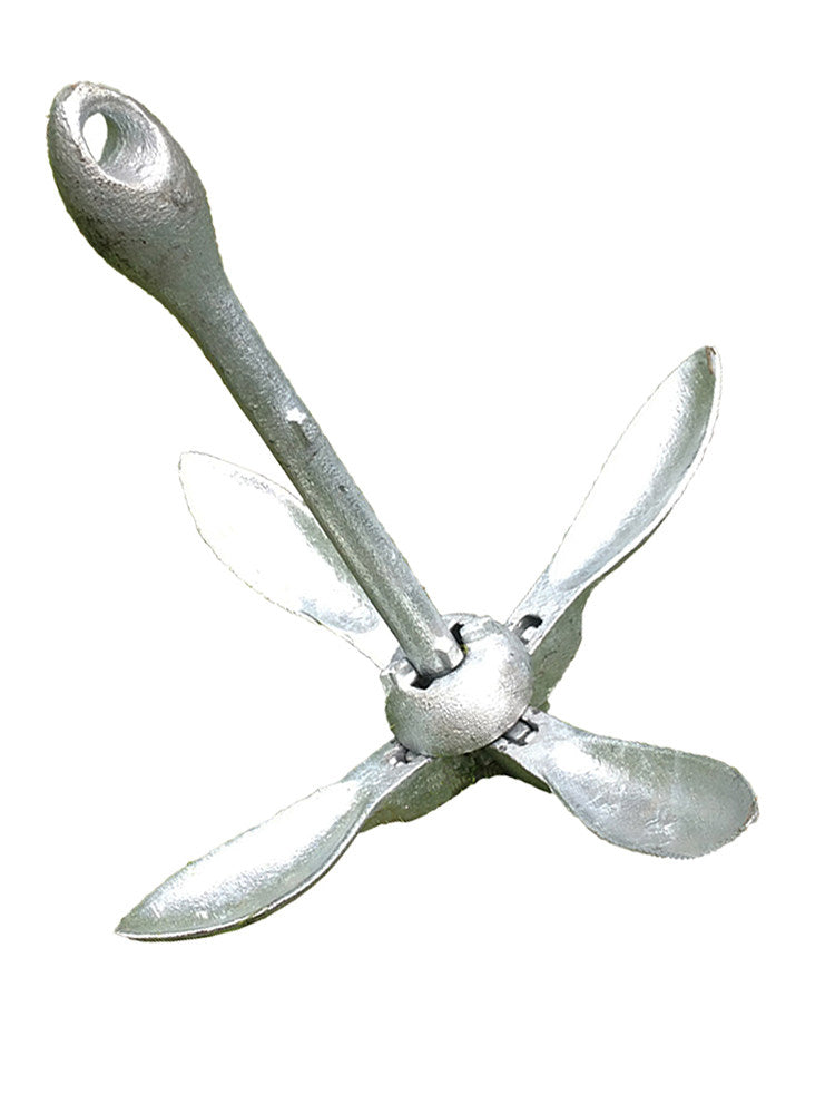 Folding Grapnel Boat Anchor - Carbon Steel for Inflatable Boats, Kayaks & Small Fishing Boats 0.7kg to 4kg