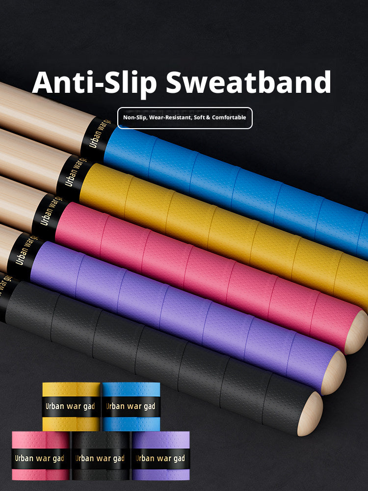Anti‑Slip PU Wrap Tape for Drumsticks – Perforated, Sweat‑Absorbing, Multi‑Use (4/8/12 Rolls)