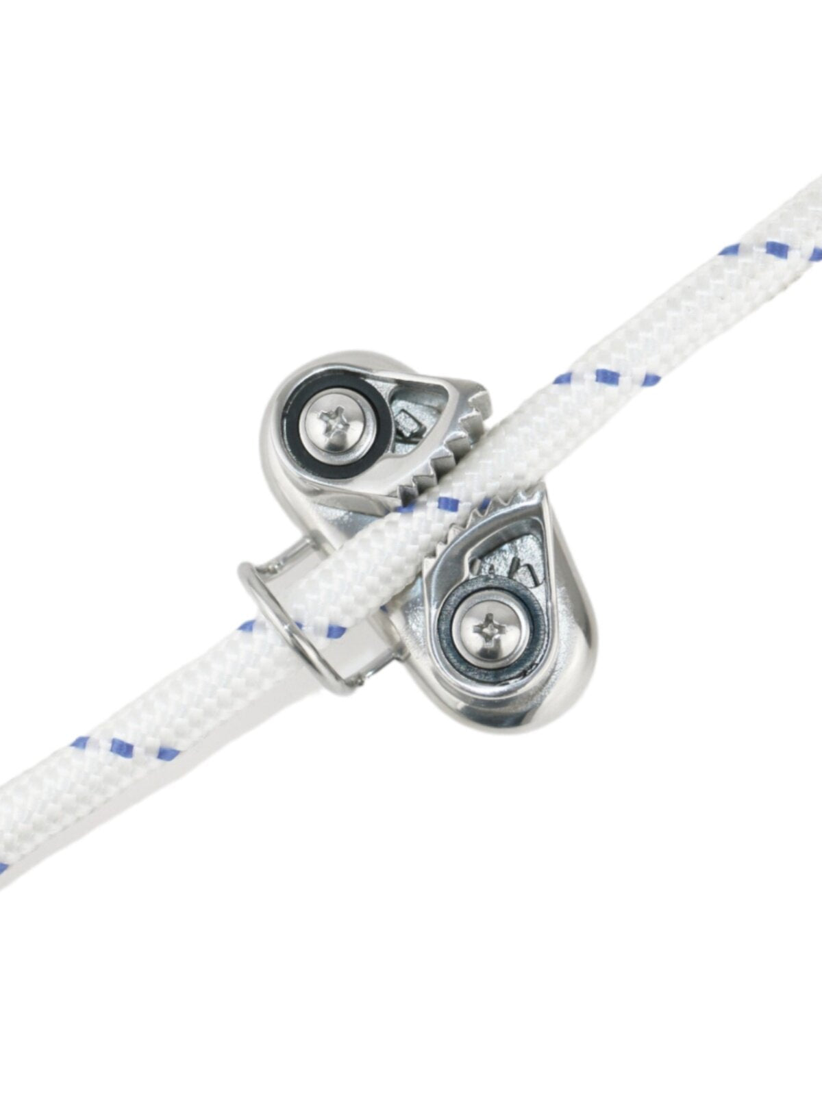 316 Stainless Steel Rope Clamcleat with Roller Fairlead – Cam Cleat Line Gripper for Sailboats, Kayaks & Pilates Reformers
