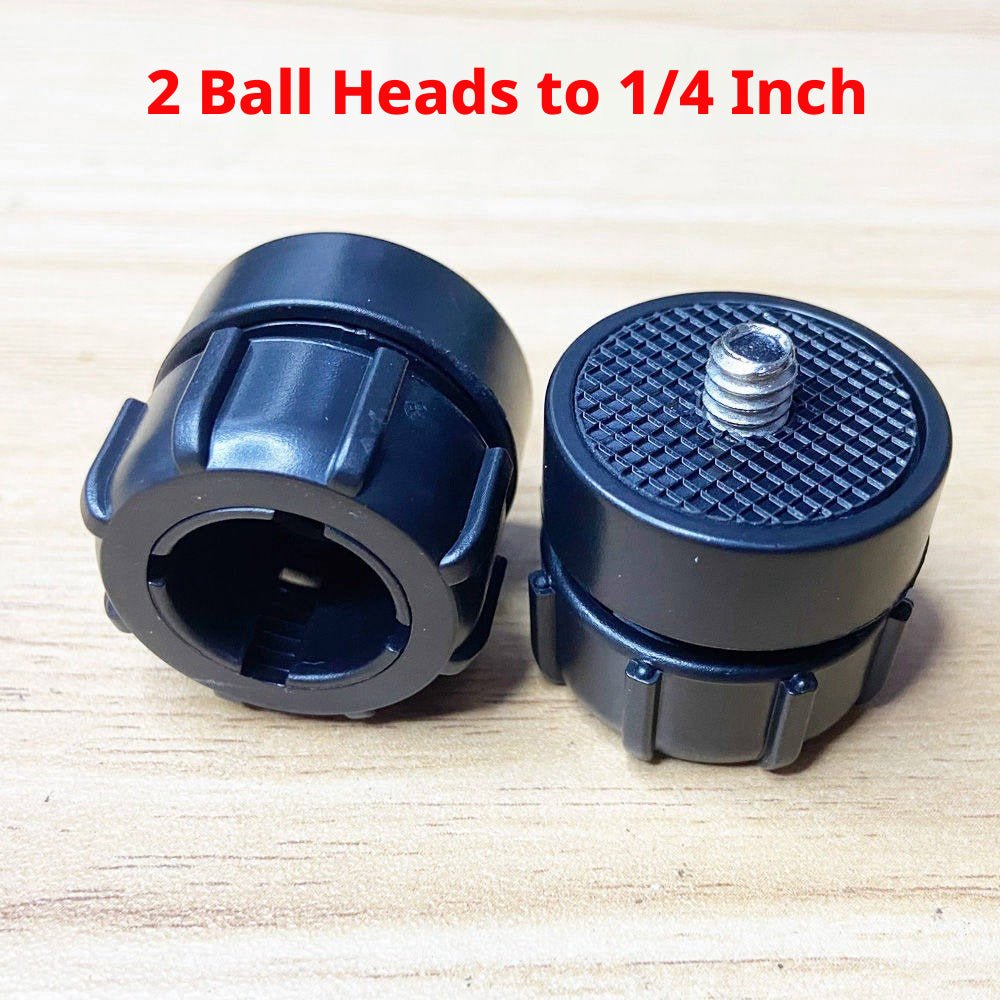 17mm Ball Head to 1/4" - 20 Screw Adapter — Ball Joint Converter for Camera Mounts & Monitor Brackets - HomeDIYer