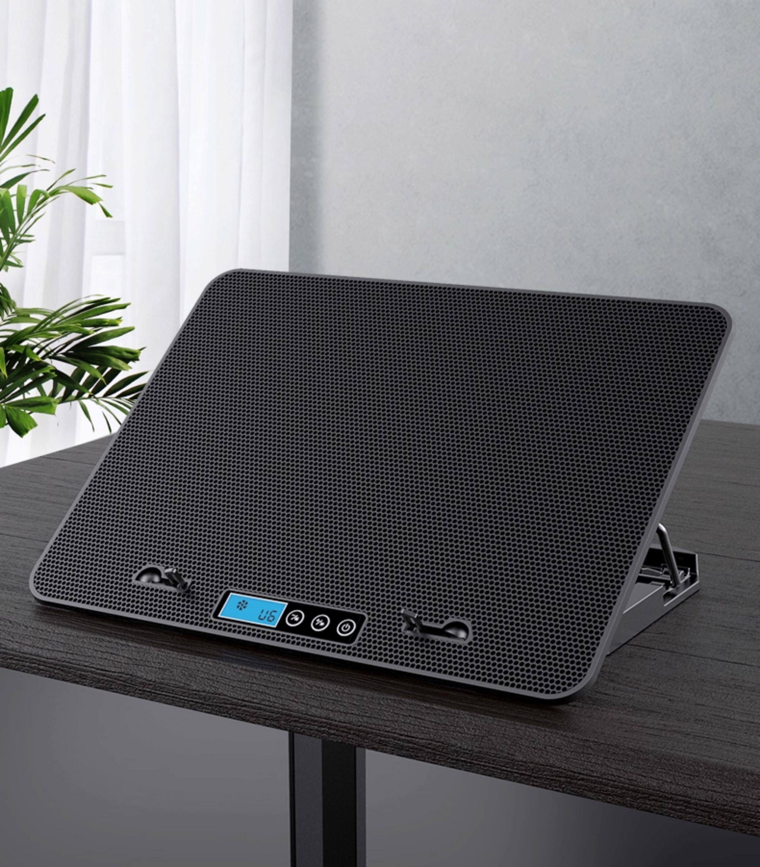 Laptop Cooling Pad with Fan Speed Control & Adjustable Stand – Quiet Cooler for 14–15.6" Gaming Laptops, Compatible with MacBook, Dell, ASUS, Lenovo, HP