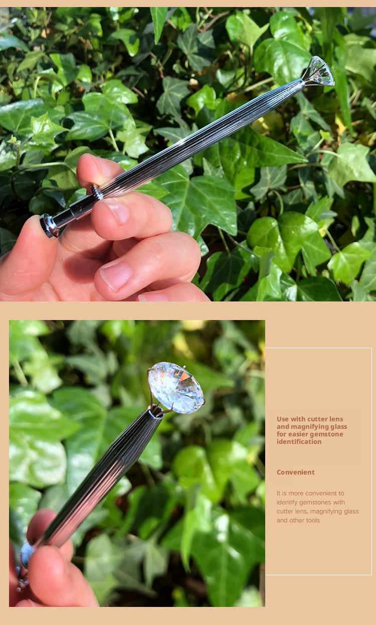 4-Claw Gemstone Picking Tweezers — Long Jewel Grab Tool for Diamonds & Loose Stones