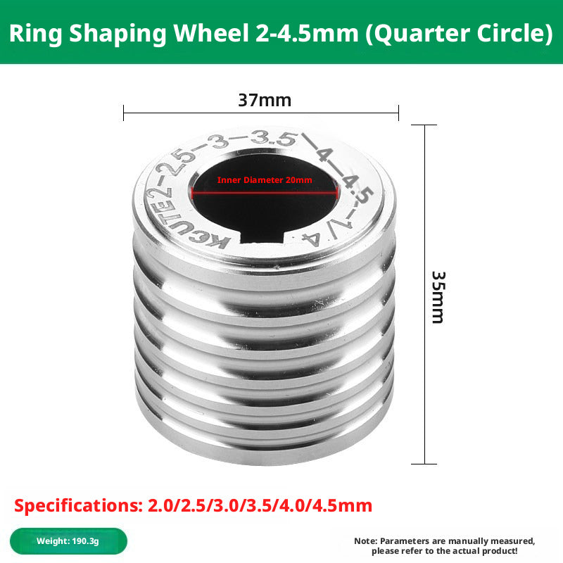 KCUTE Manual Ring Shaping Machine – 40+ Roller Wheels, for Gold/Silver
