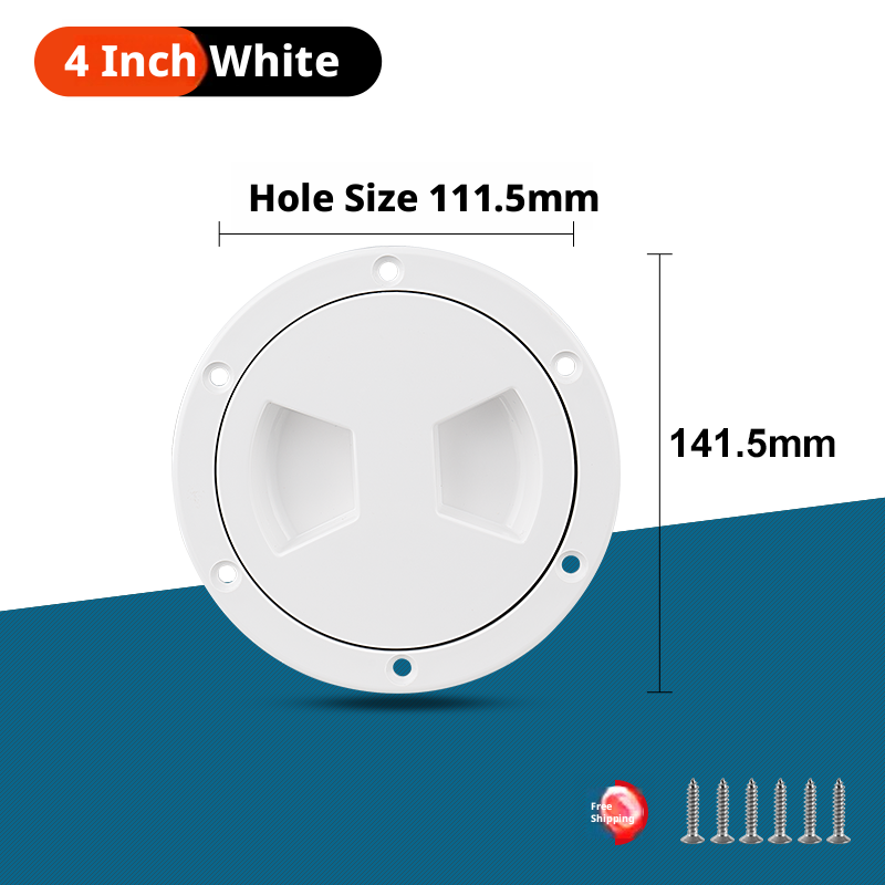 Boat Deck Hatch Cover — Round & Square ABS Inspection Port with Rubber Seal
