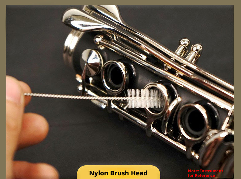Woodwind Instrument Cleaning Brush Set – Tone Hole/Key & Mouthpiece Brushes for Flute, Clarinet, Saxophone