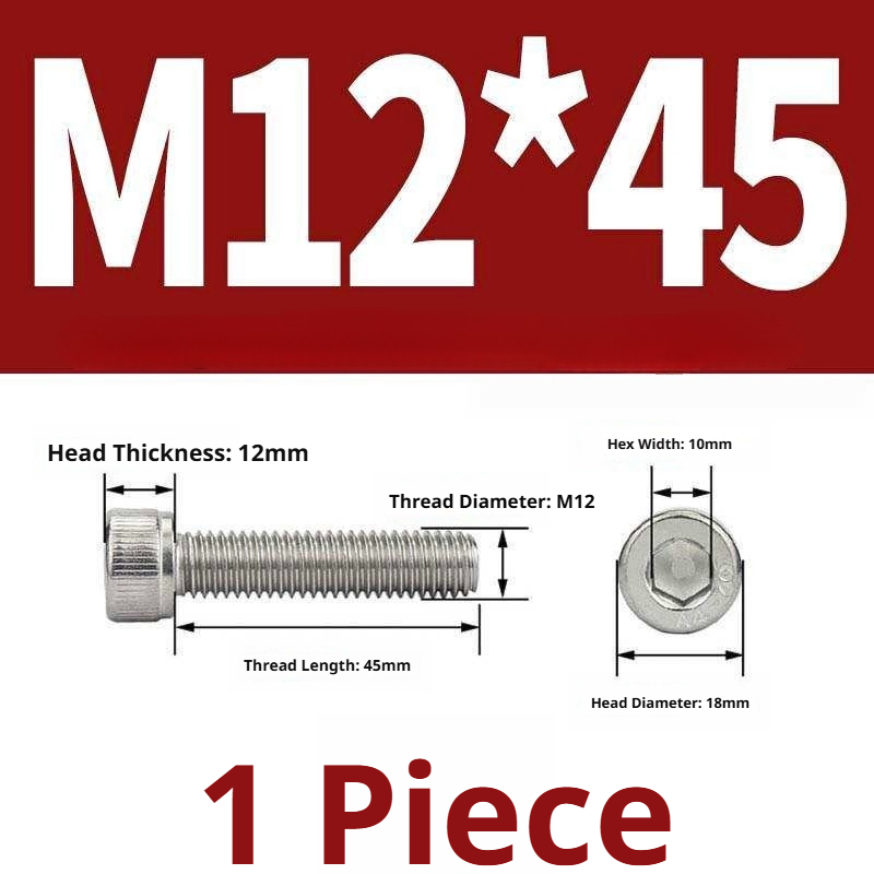 316 Stainless Steel Socket Head Cap Screws – Hex Allen Bolt, M2–M20, GB/T Standard, 4.8 Grade