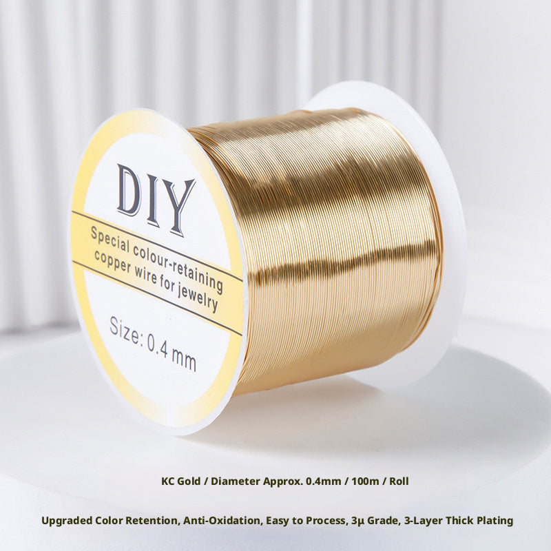 100m Color‑Retaining Copper Wire – DIY Wire Wrapping & Flower Making