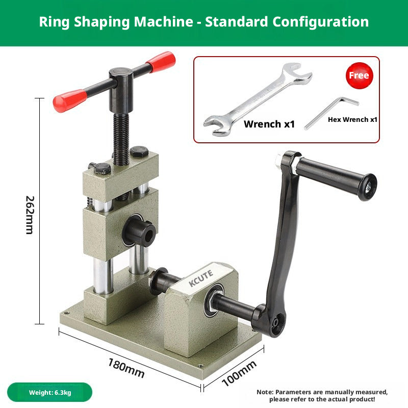 KCUTE Manual Ring Shaping Machine – 40+ Roller Wheels, for Gold/Silver
