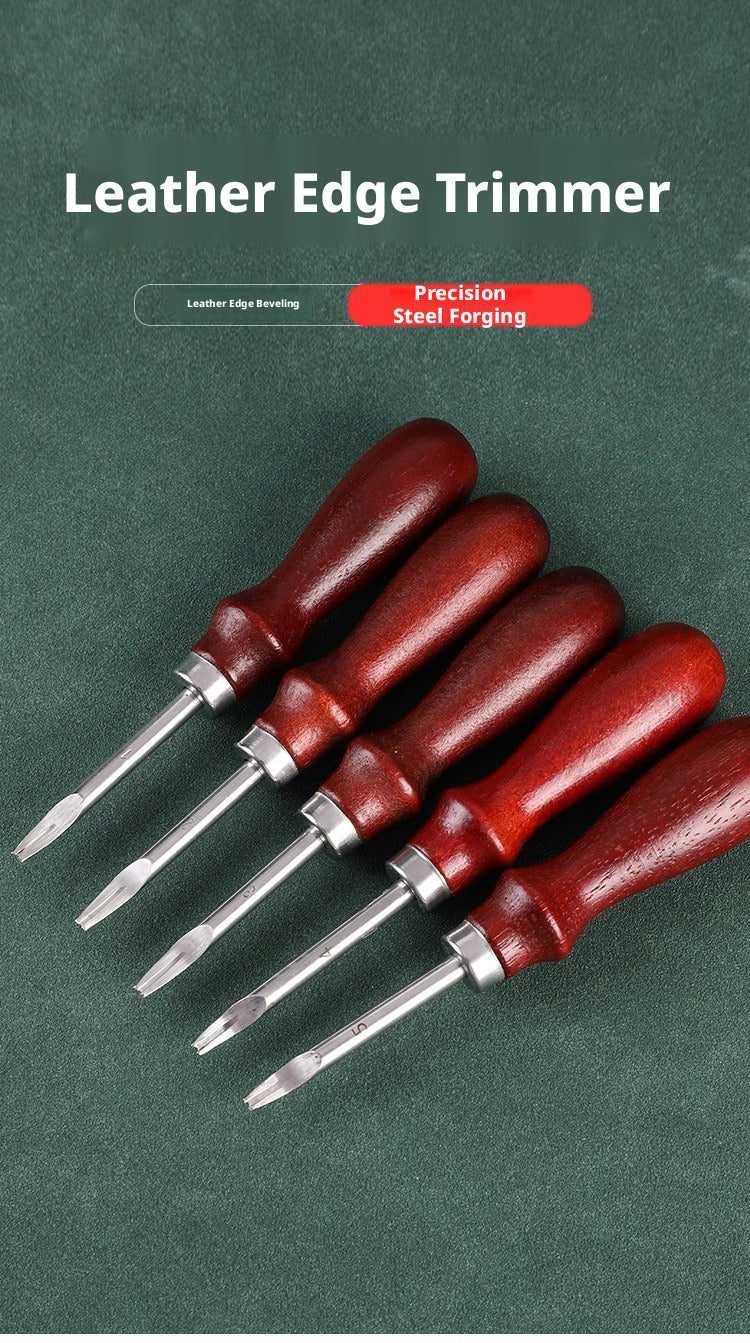 Leather Edge Trimmer / Beveler – 5 Sizes 0.8‑1.6mm for Vegetable‑Tanned Leather