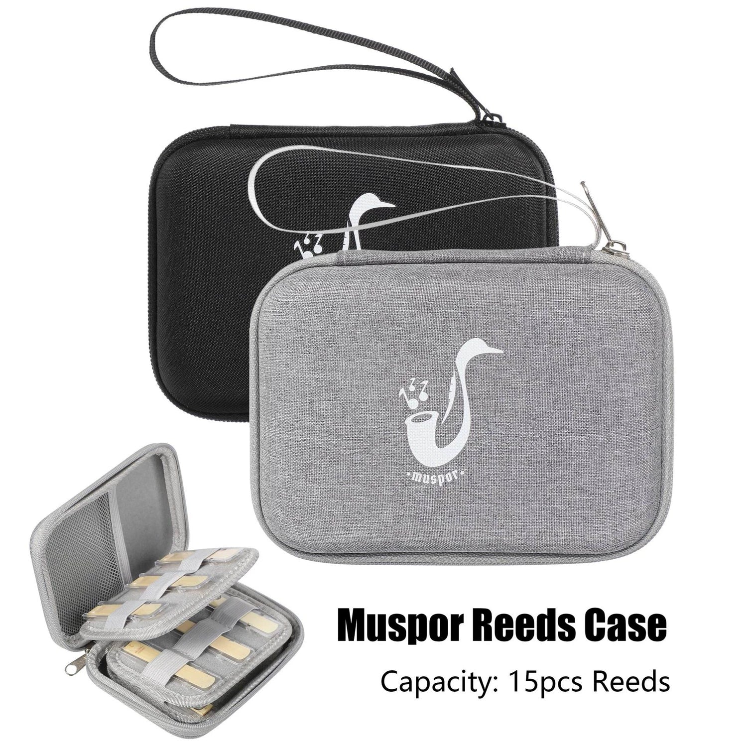 Waterproof Reed Storage Case – 15-Piece Capacity Holder for Saxophone & Clarinet Reeds