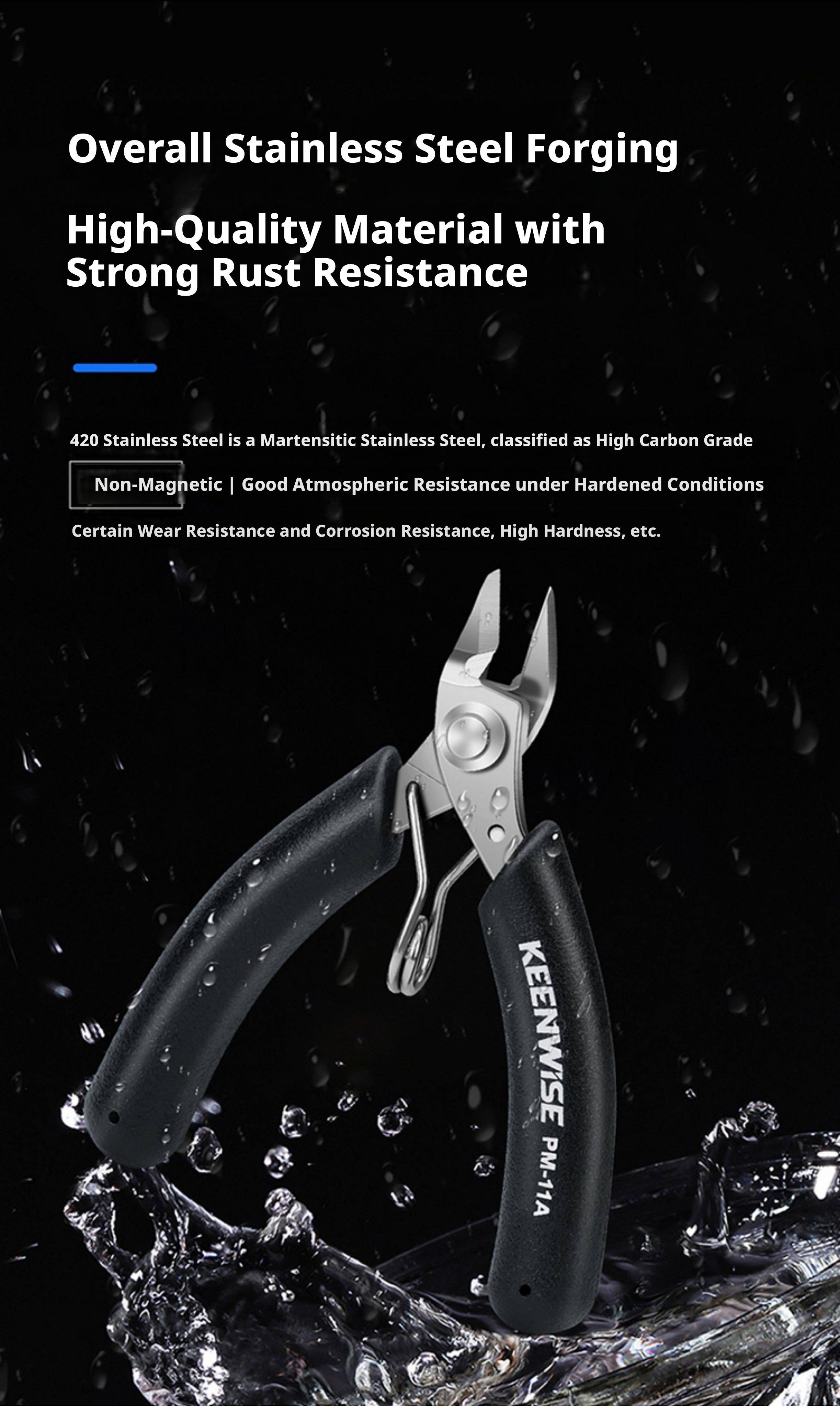 KEENWISE Mini Jewelry Pliers Set – 5 Types, 4"/4.5", Stainless Steel