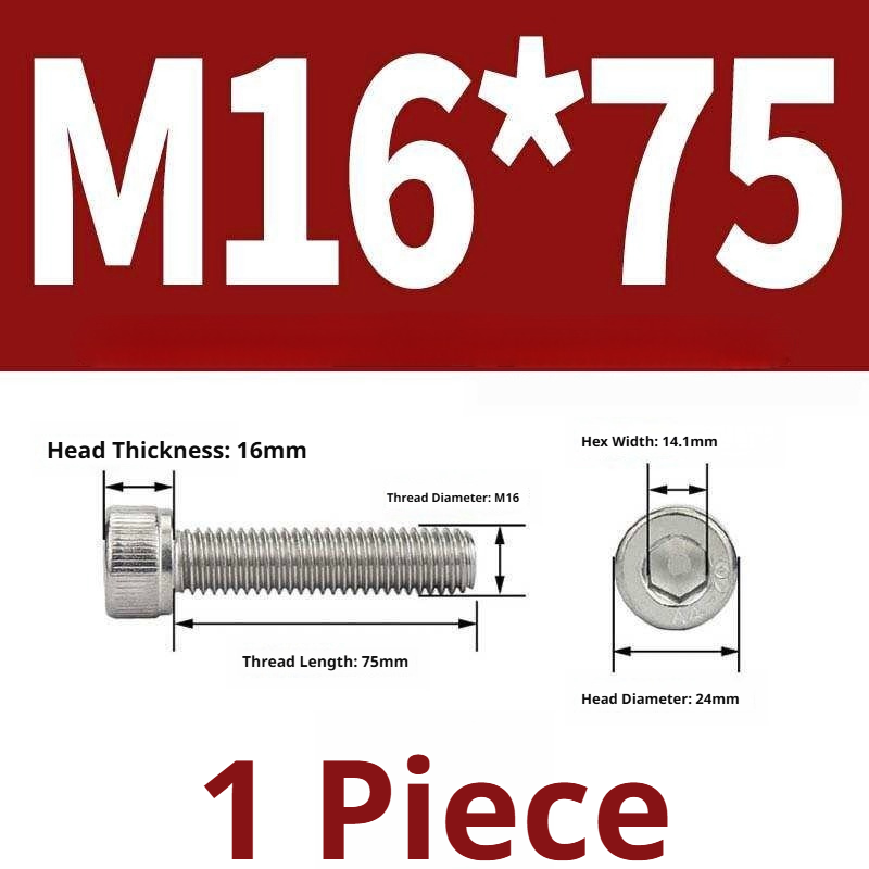 316 Stainless Steel Socket Head Cap Screws – Hex Allen Bolt, M2–M20, GB/T Standard, 4.8 Grade