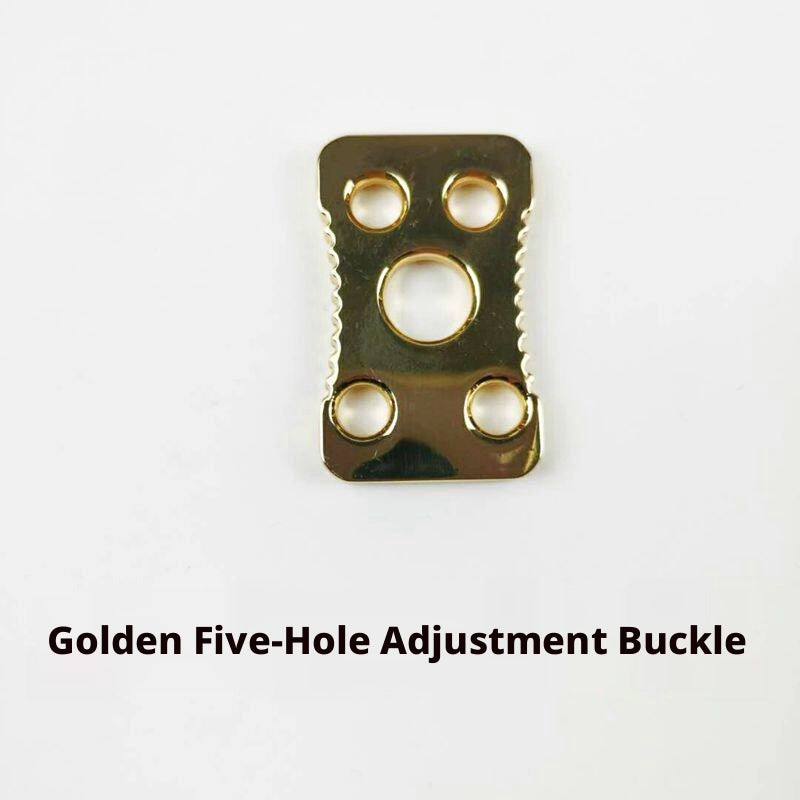 Saxophone Strap Hardware Set – Swallow Cross Bar, 5‑Hole Buckle & Metal Hook (Gold or Black)