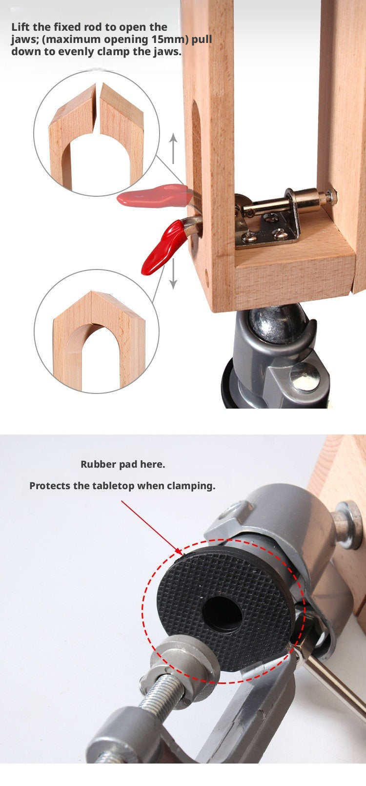 Hand‑Stitched Wood Clamp – 8 Styles for Leather Sewing (Beech/Pine, Lychee or Leather Veneer)