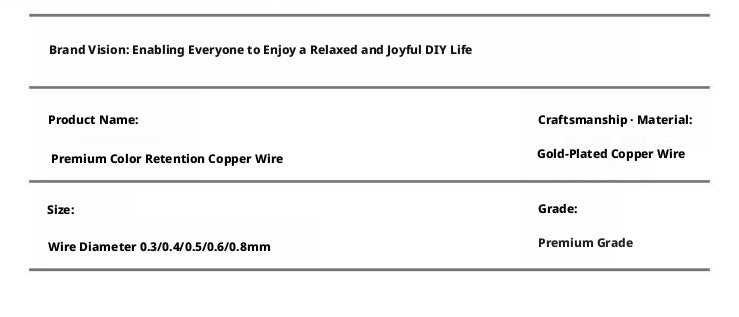 100m Color‑Retaining Copper Wire – DIY Wire Wrapping & Flower Making