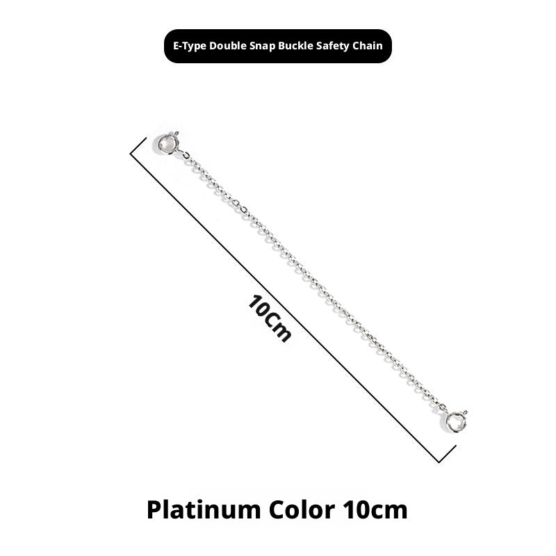 S925 Sterling Silver Extension Chain – 3 - 15cm, Double Safety Clasp - HomeDIYer