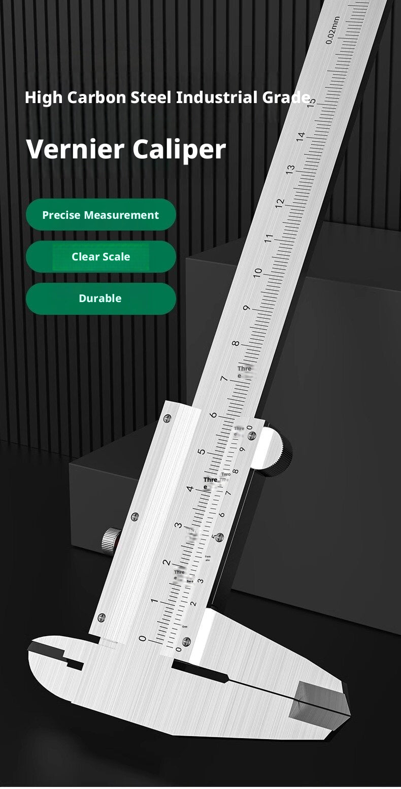 Stainless Steel Vernier Caliper – 0.02mm Precision, 150/200/300mm