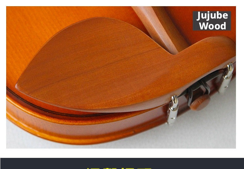 Violin Chin Rest with Screws, Cork & Screwdriver – Ebony / Jujube Wood / Imitation Ebony (4/4, 3/4, 1/2, 1/4, 1/8)