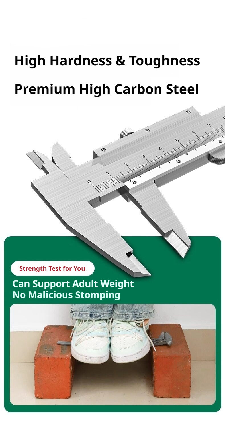 Stainless Steel Vernier Caliper – 0.02mm Precision, 150/200/300mm