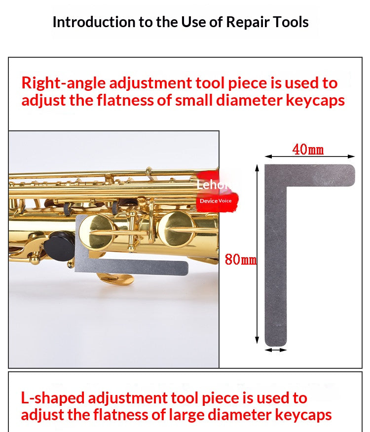 Complete Saxophone Repair Tool Set – Screwdrivers, Spring Hook, Adjustment Tabs, Rubber Hammer & Torch