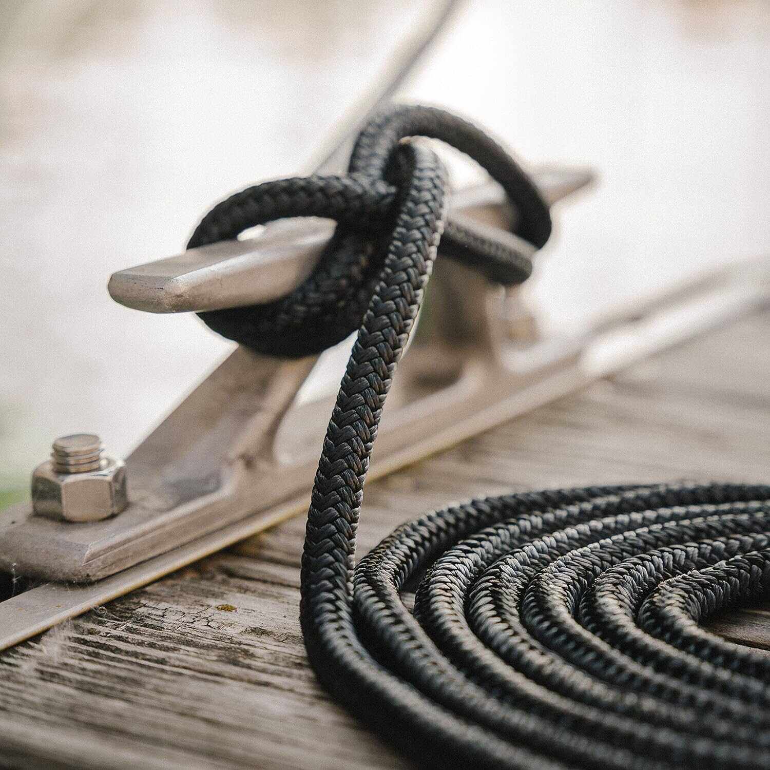 Double Braid Nylon Dock Line — Marine Mooring Rope for Boats, Jet Skis & Kayaks
