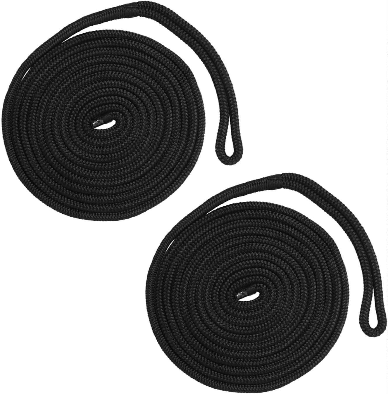 Double Braid Nylon Dock Line — Marine Mooring Rope for Boats, Jet Skis & Kayaks