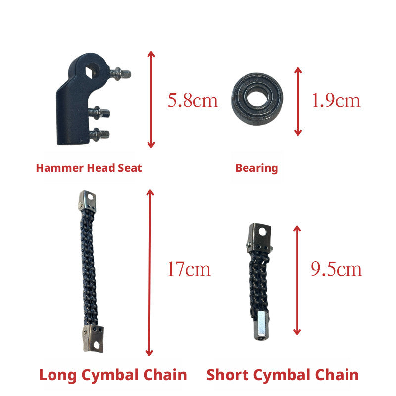Bass Drum Pedal Accessory Kit – Spring Hooks, Chains, Bearings, Hammer Parts for Drum & Jazz Pedals
