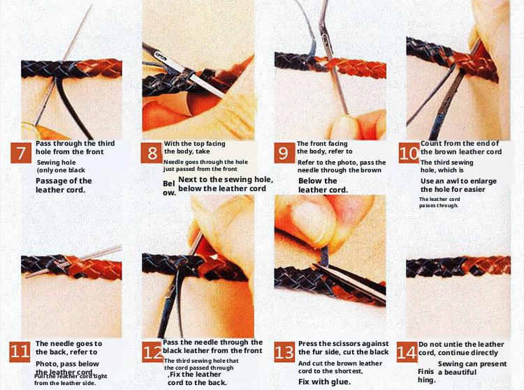 Woven Leather Cord Needle – 56mm Flat Cord Weaving Needle for 3mm Leather Rope (10 Pack)