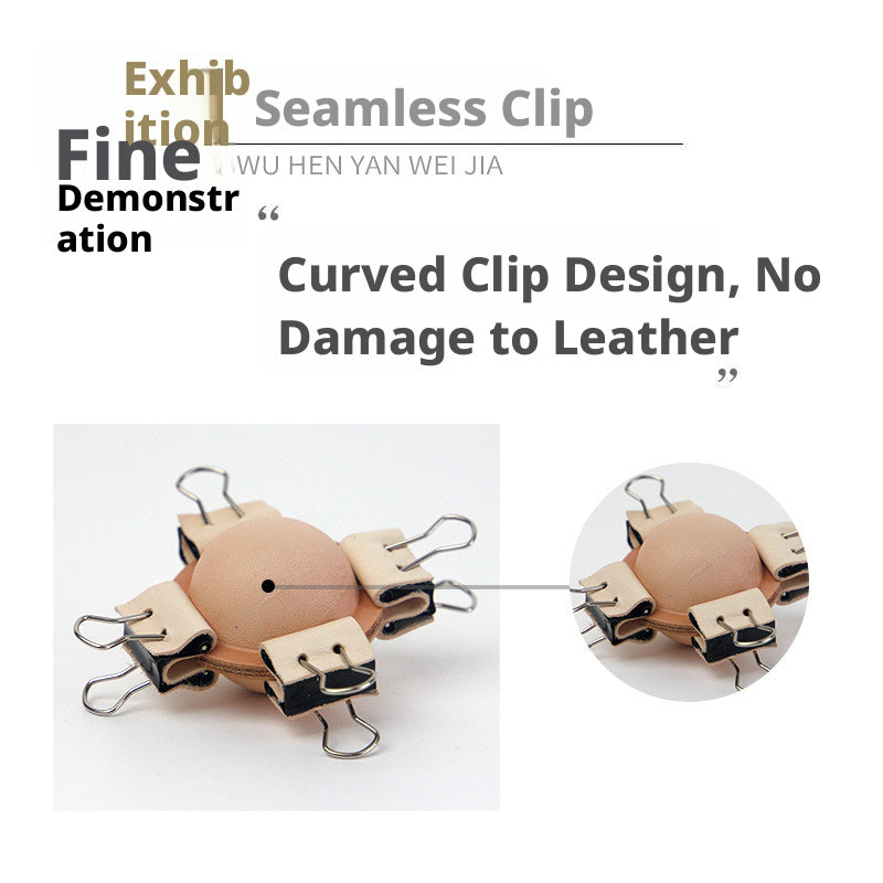 Leather Dovetail Clips – No‑Mark Seamless Clips for DIY Leathercraft (19/25/32/40mm) – 12pcs per Size