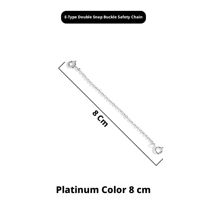 S925 Sterling Silver Extension Chain – 3 - 15cm, Double Safety Clasp - HomeDIYer