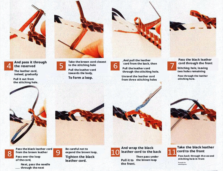 Woven Leather Cord Needle – 56mm Flat Cord Weaving Needle for 3mm Leather Rope (10 Pack)