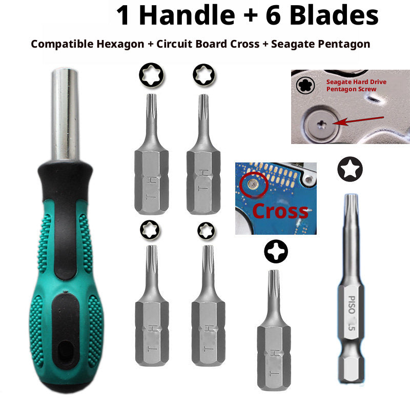 Hard Drive Screwdriver Repair Kit — Torx & Phillips Bits for HDD Disassembly