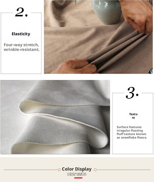 Snow Velvet 4‑Way Stretch Fabric – Black & White, for Jewelry Displays & DIY