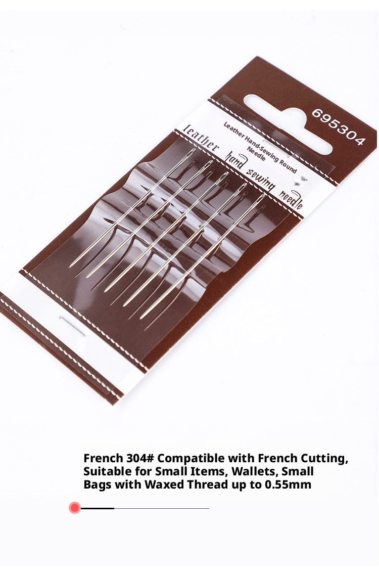 Leather Round Head Needle – Hand Sewing Needles for Saddle Stitch (French 304# / 602# / 603# / 605#)