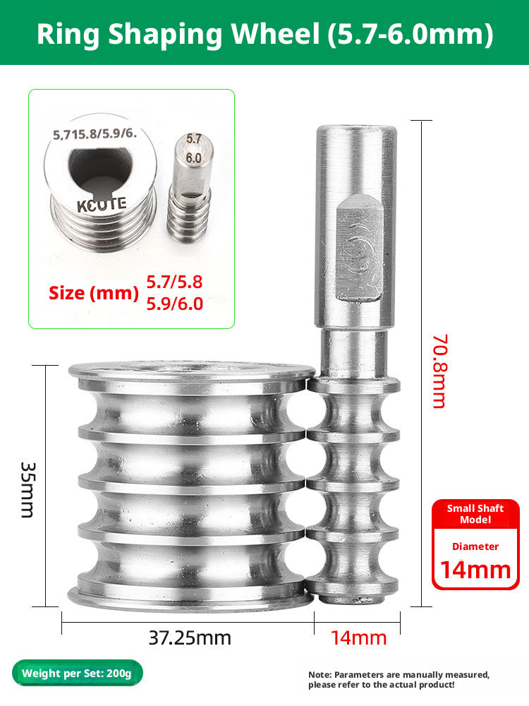 KCUTE Manual Ring Shaping Machine – 40+ Roller Wheels, for Gold/Silver