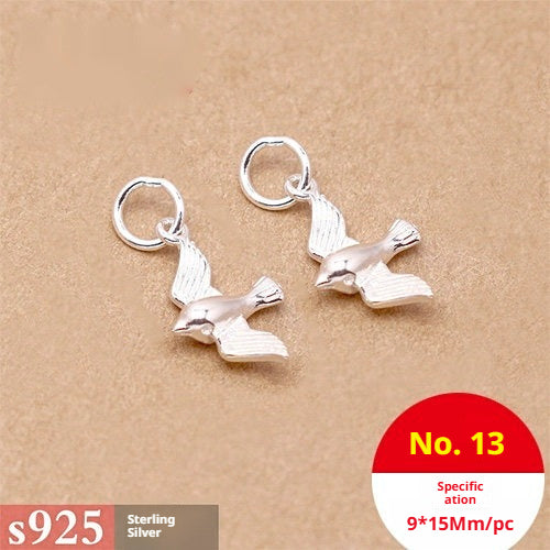 s925 Sterling Silver Pendants & Beads – 40+ Shapes for DIY Red String Bracelets, Crystal Jewelry, Handmade Weaving Accessories