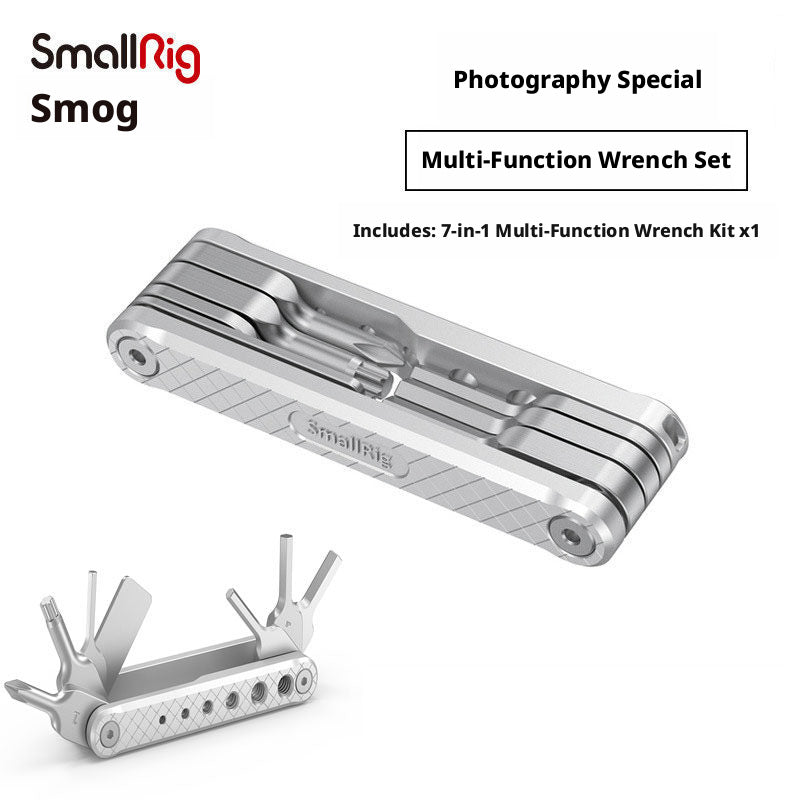 Camera Cage Screw Wrench Tool for Quick Release Plates — Flat Blade / Keychain / 7 - in - 1 Folding - HomeDIYer