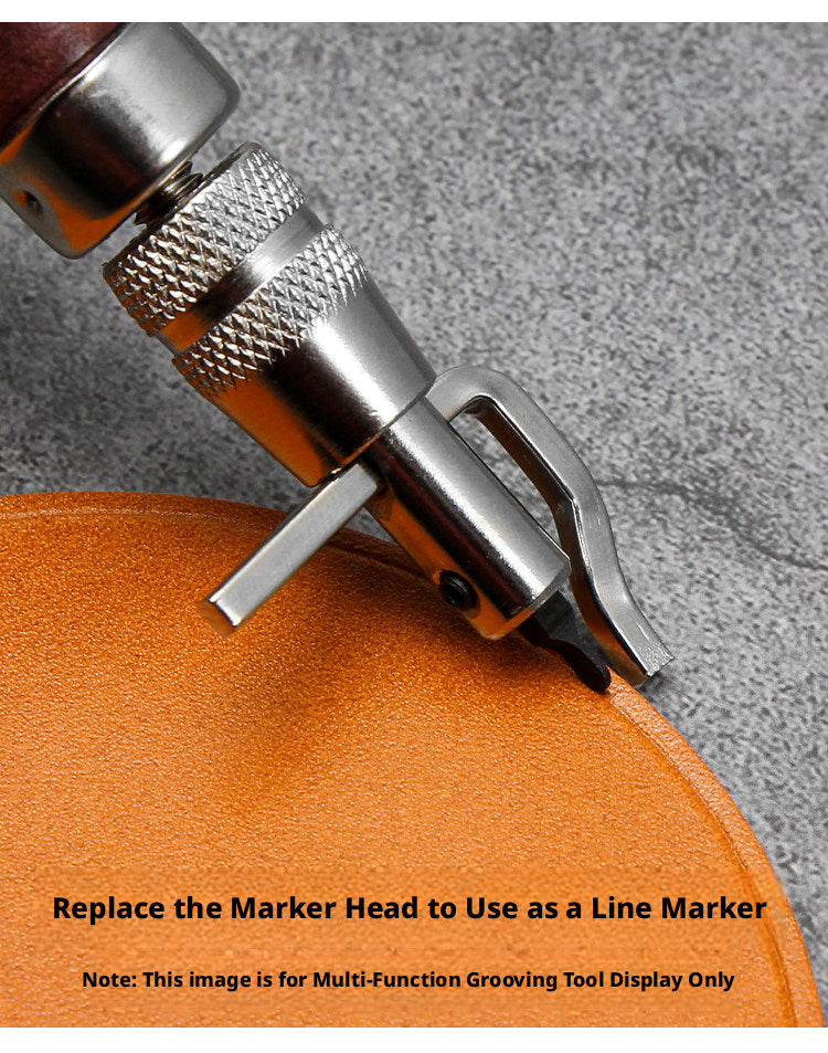 5-in-1 Multi‑Function Leather Grooving Tool – Interchangeable Heads for Grooving, Edge Trimming & Marking
