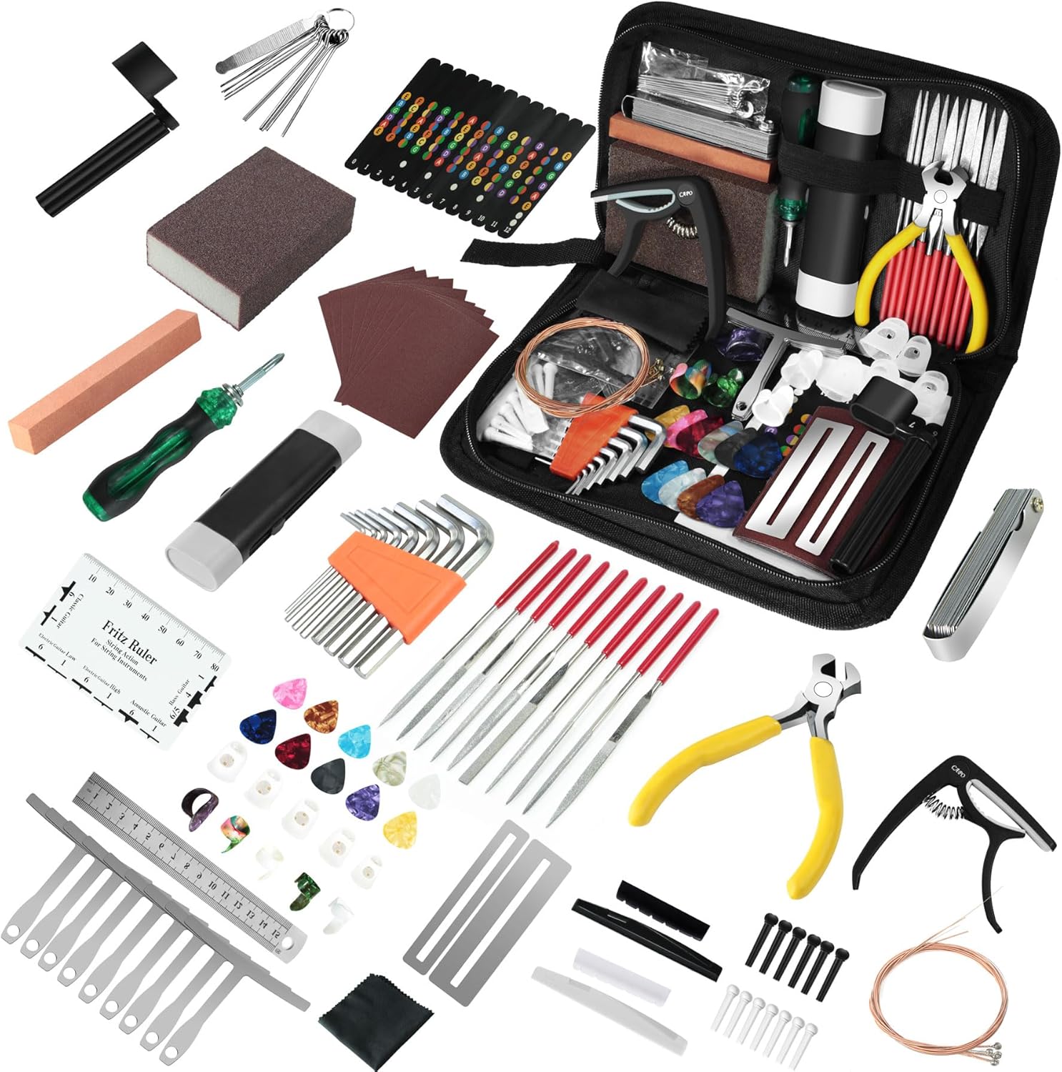 Guitar Repair Tool Kit – Complete Guitar Care & Maintenance Set (11 to 99 Pieces)